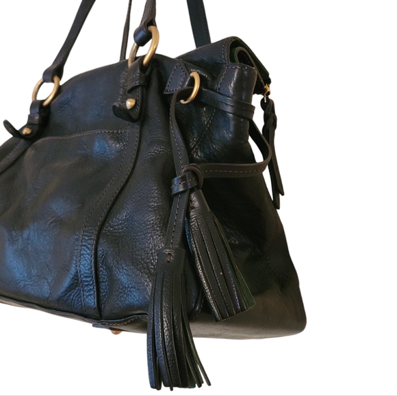 DOONEY & BOURKE | Extra Large Florentine Satchel, Brass Hardware - Picture 4 of 8